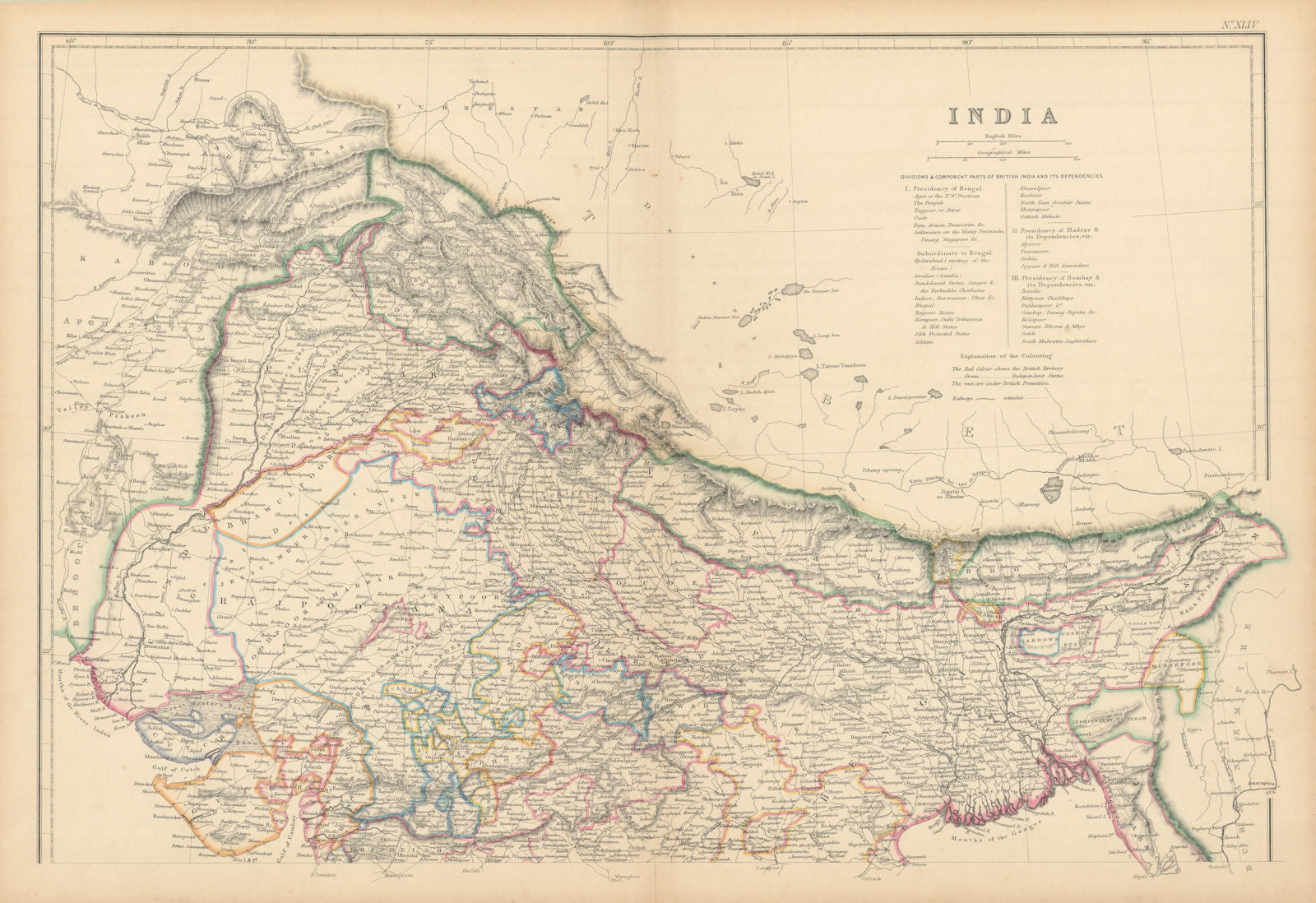 Northern India. Independent Kashmir. Proposed railways. WELLER 1859 old map